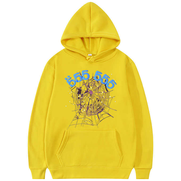 

Men's Hoodies Sweatshirts Fashion Creativity Sp5der Number Hoodie Men Women Quality Spider Web Sweatshirt Clothing, Red