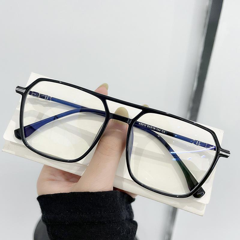 

Sunglasses Fashion Office Anti Blue Light Glasses For Men Women TR90 Screen Protection Retro Black Square Oversized Eyeglasses SH88
