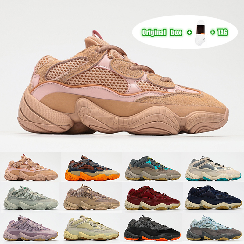 

[With box] desert rat running shoes bone Rainbow summer limited series white utility black stone soft vision sport sneakers blush moon trainers