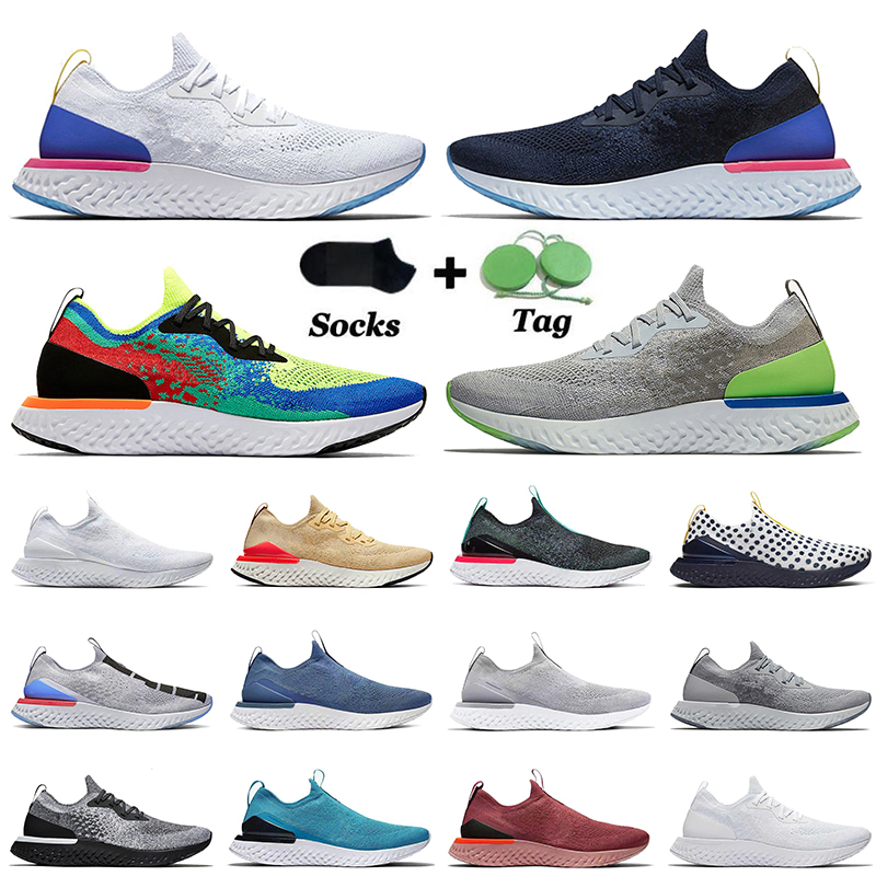 

EPIC Flynit V1 V2 Running Shoes Men Women ALL White Off Sports Triple Black Orange Grey Blue Burgundy Yellow Green React Sneakers Trainers, #b1 club gold 36-45