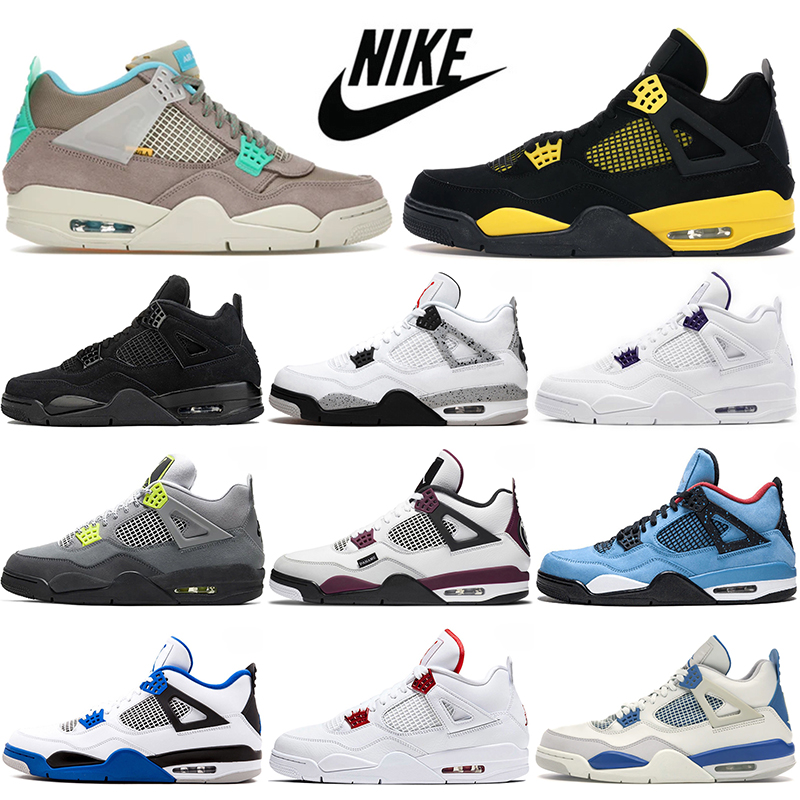 

air jordan retro 4 4s basketball shoes men women University Blue Cactus Jack What the Fear Pack mens womens outdoor sports trainers sneakers