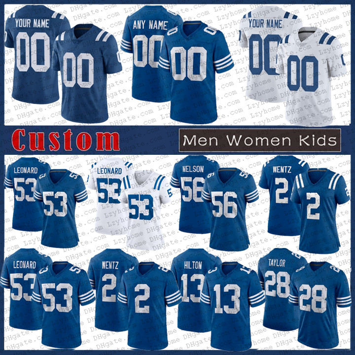 

2 Carson Wentz 53 Darius Leonard 51 Kwity Paye Custom Football Jerseys iNdiaNaPolIS18 Manning cOltS56 Quenton Nelson T.Y. Hilton 99 DeForest Buckner Will Fries, My store(lzyhome)