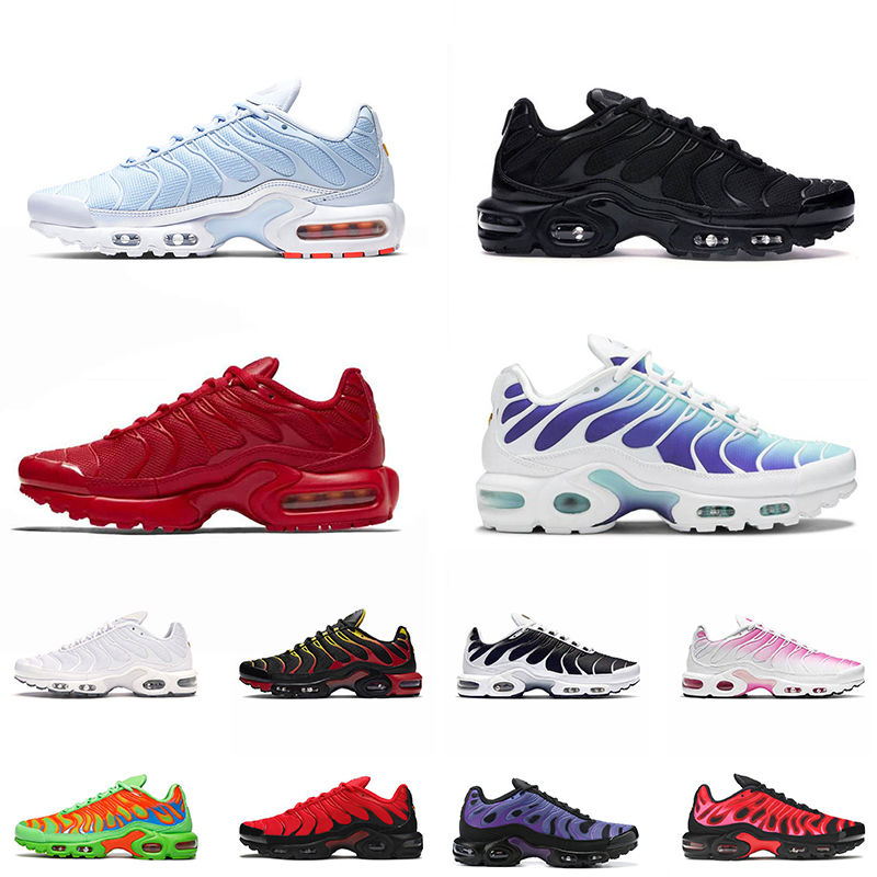 

Men Womens Bleached Aqua Plus Tn Running Shoes Mens Sneakers Trainers Triple White Black Universit Red Pastel Blue Mean Green Volt Glow Oreo, #10 university red 40-46