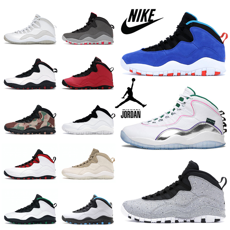

2021 Jumpman Mens Basketball Shoes Jordan 10 Air Jorden Retro Chicago Bulls Wings Light Smoke Grey Tinker Fusion Red Seattle Rush Pink I'm Back Trainers Sneakers, A14 i'm back 40-47
