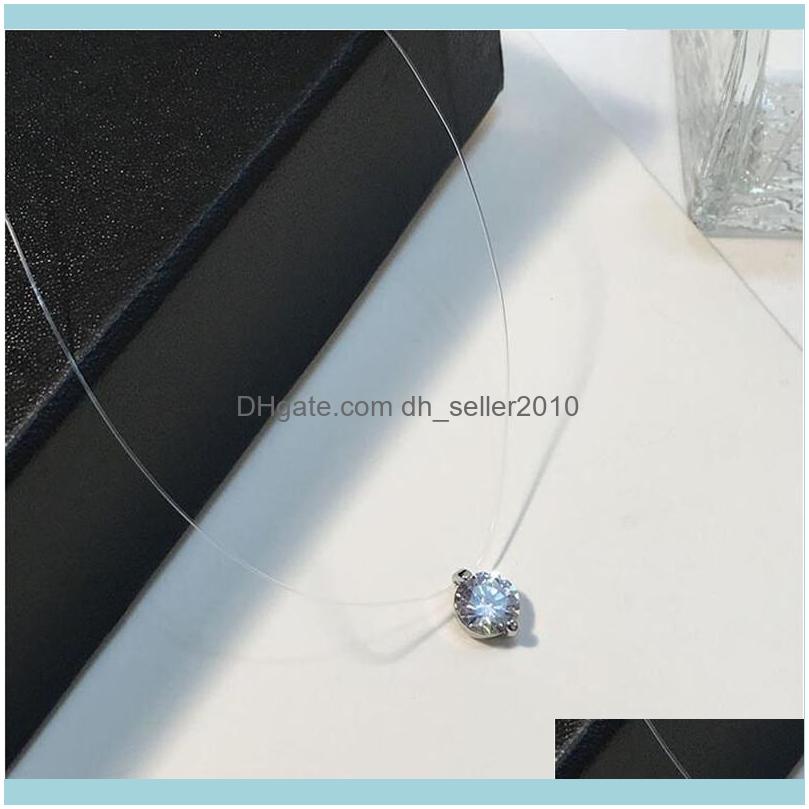 

Necklaces & Pendants Jewelrytransparent Invisible Fishing Line Clavicle Chains Statement Necklace Pendant Choker Women Fashion Jewelry Choke