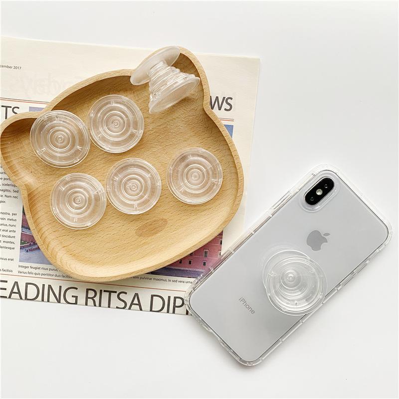 Téléphone cellulaire monte supports en vrac transparent accroissement de support de paresseux de support de support mobile en vides pour la résin