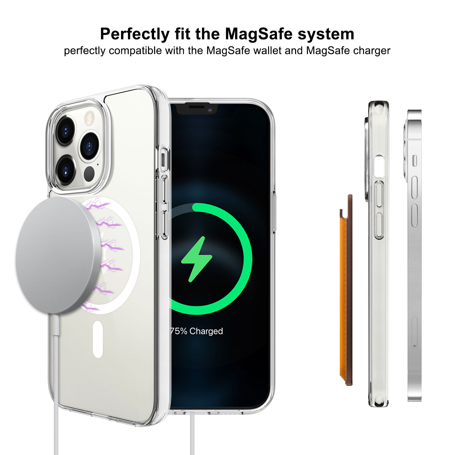 

Custom Logo phone Cases Mag Safe Shockproof Crystal Clear cellphone Cases Magsafes Case For iPhone 13 12 pro max