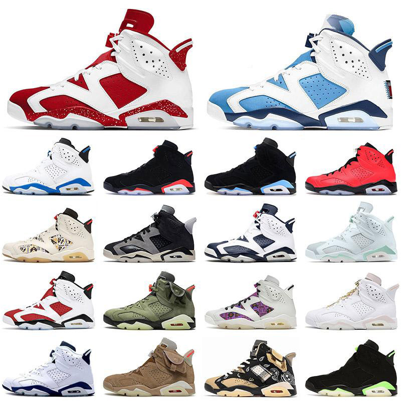 

2022 Red Oreo JUMPMAN 6 Mens Outdoor Shoes UNC 6s British Khaki Black Infrared Tiffany Blue Carmine Bordeaux Gold Hoops Tech Chrome Trainers Top Quality Sneakers, As photo 1