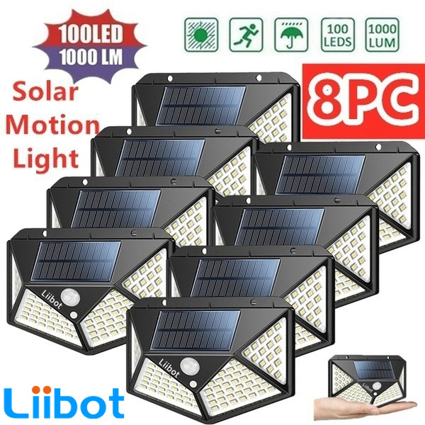 

Liibot 102 100 LED Solar Light Outdoor Lamp Powered Sunlight 3 Modes PIR Motion Sensor for Garden Decoration Wall Street