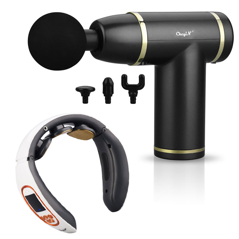 

CkeyiN 4D Smart Electric Neck Shoulder Back Pulse Massager Deep Muscle Massage Gun Relax Portable Fascia Gun Machine Pain Relief