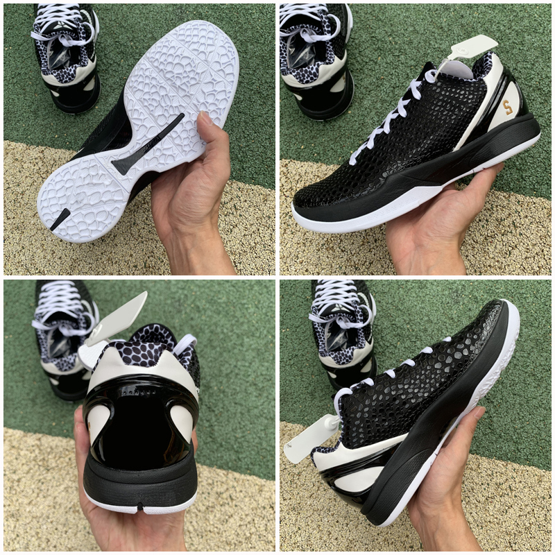 

Shoes Top Quality Mamba Forever 6 VI basketball Black White Mens Sneakers Trainers, As photo
