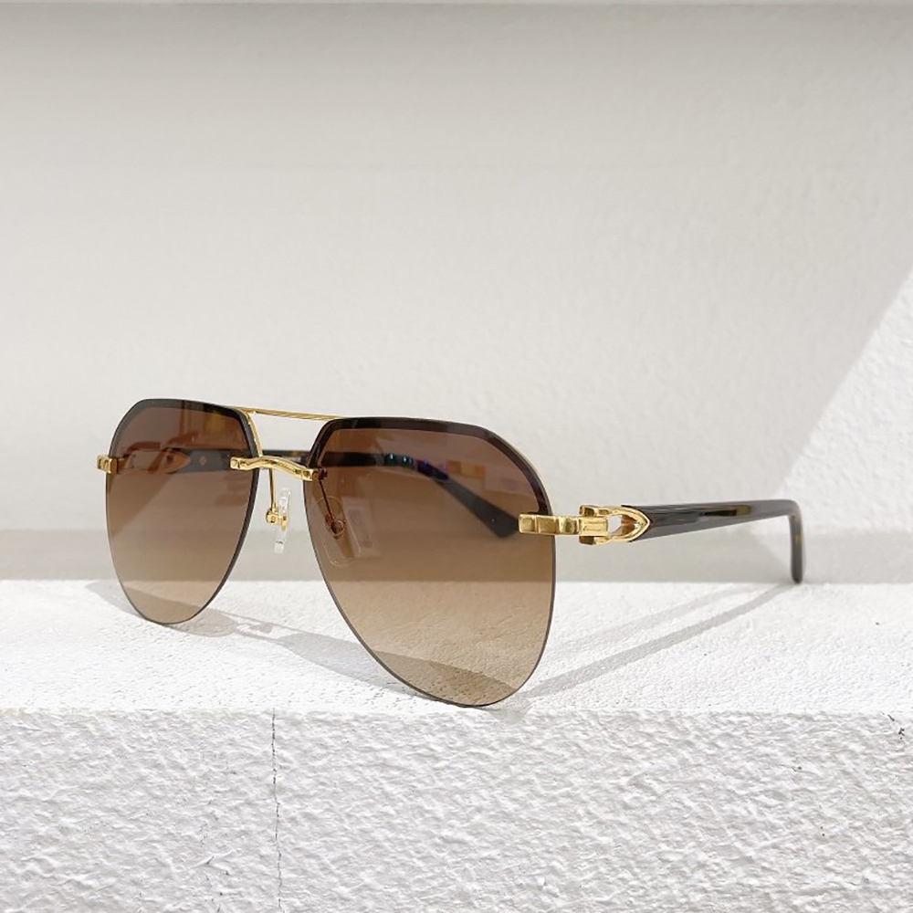 

Luxury designer Sunglasses classic aviator frameless oval glasses eyewear accessories beach Shield plank Brand Large unique Oversize For Fashion quality channel