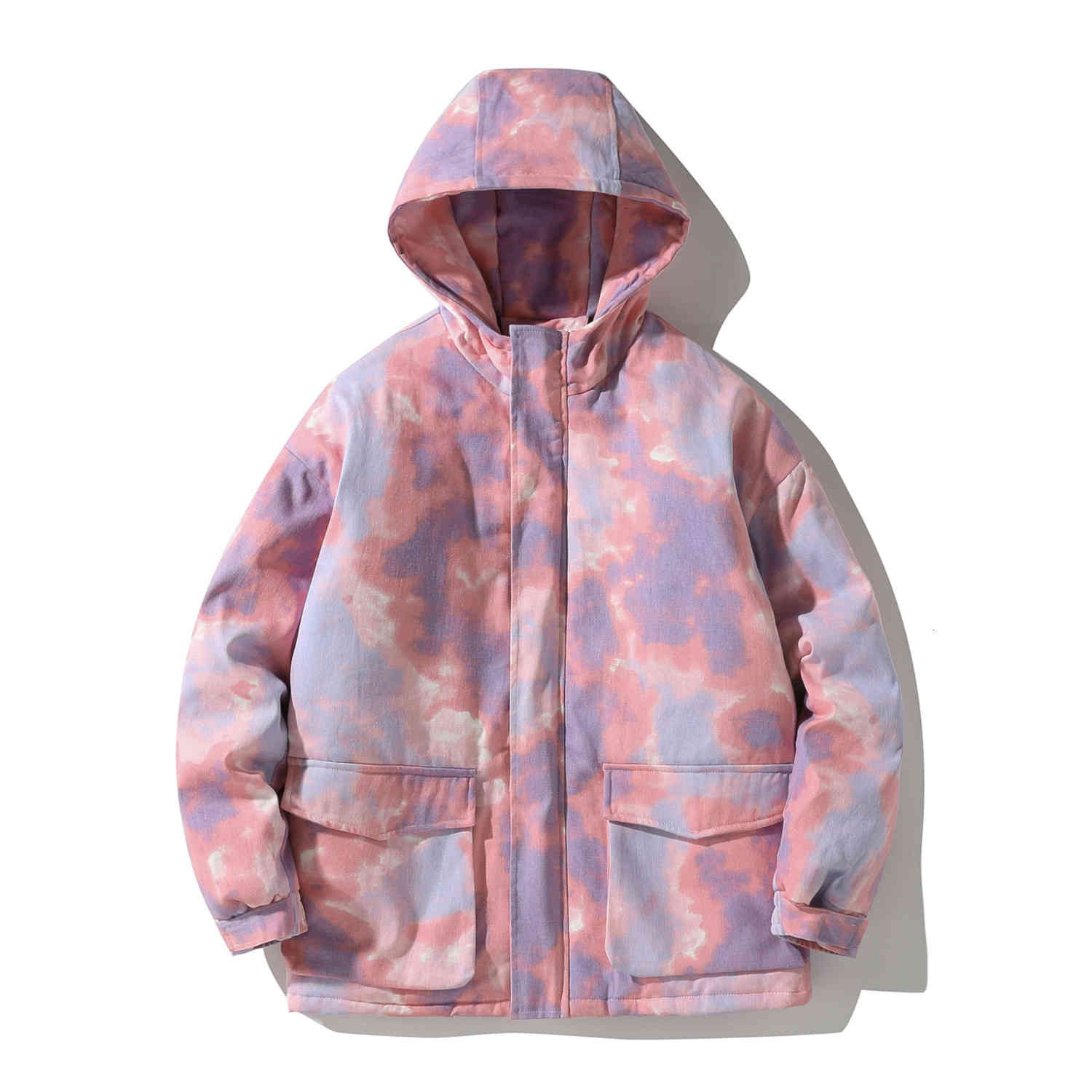 

downs Windproof Jacket Coats Waterproof Fashion Hooded Parka Warm Winter Cotton Coat Thicken Zipper Jackets Men, Black