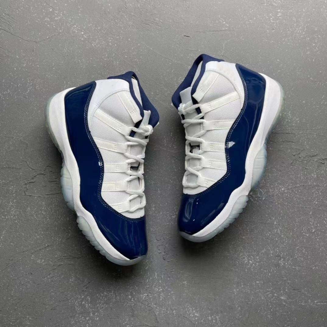 

jumpman 11 high basketball shoes unc "win like '82" real carbon fiber 11s white university blue trainer sports stylist fashio