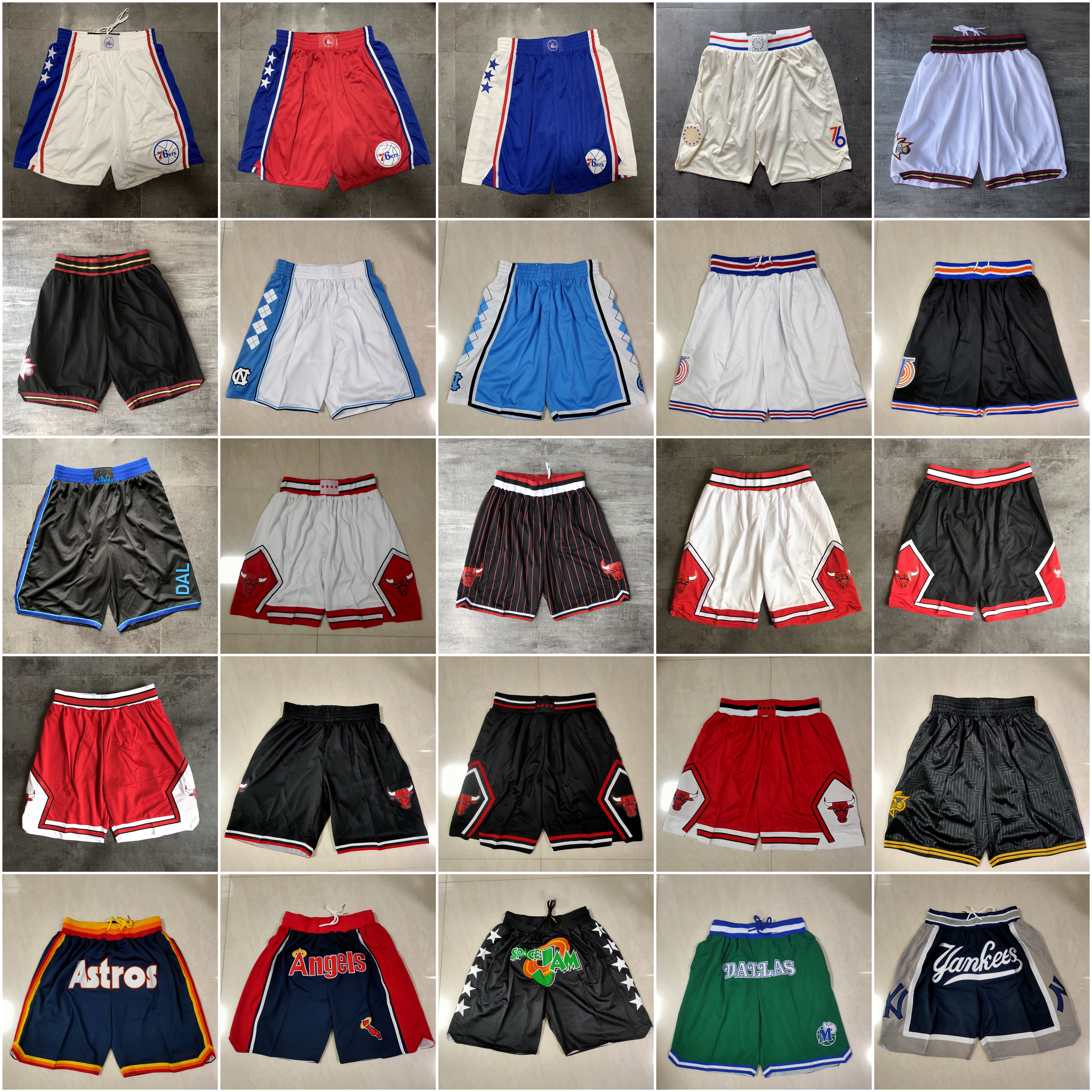 

2021 Team Basketball Short Don Mesh Retro City Version Sport Shorts Hip Pop Pant With Pocket Zipper Sweatpants Black Blue Red Green Mens Sti