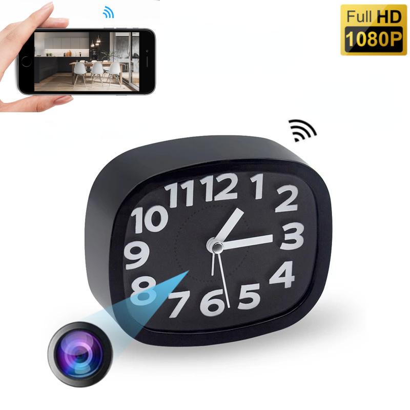 Mini Cameras 1080P HD Camera With WIFI Smart Desktop Clock Motion Monitoring Home Security Alarm Nanny Cam-image-744441412