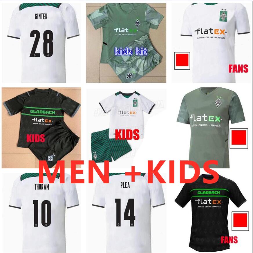

21 22 Borussia Monchengladbach soccer Jerseys 2021 2022 home Gladbach ELVEDI PLEA ZAKARIA NEUHAUS GINTER THURAM MEN KIDS KIT foootball SHIRT, Brown