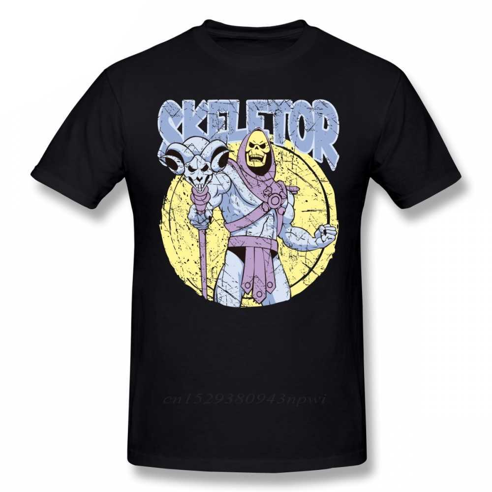 

SKELETOR T Shirt T- Short Sleeve Funny Tee Graphic Men Beach Cotton Tshirt Guys Punk Designer Streetwear 210629, White