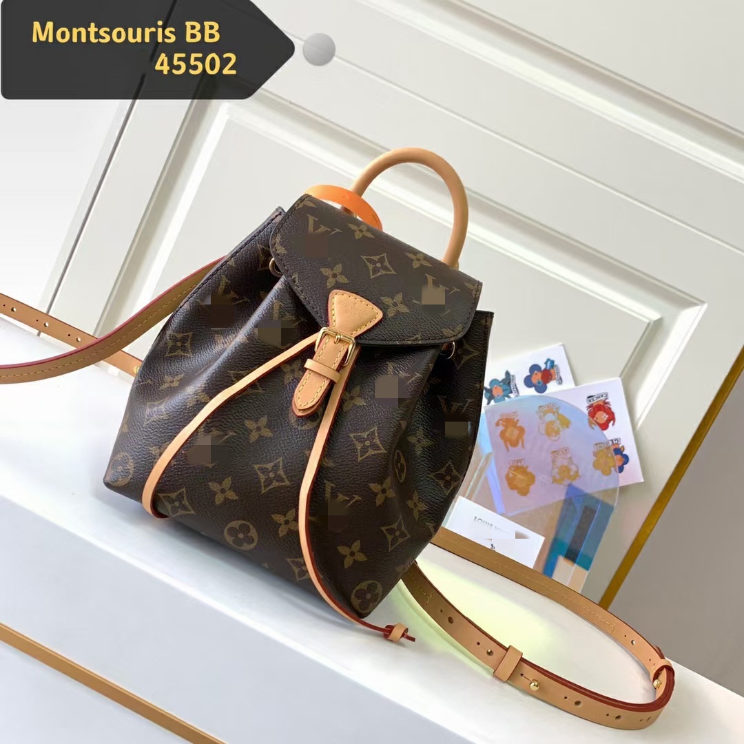 

Vintage LV Louis Vitton Wallets Montsouris BB Luxurys Designers Backpacks Neonoe Crossbody Bags Handbags Purse Men Women Fashion Vut, Red;black