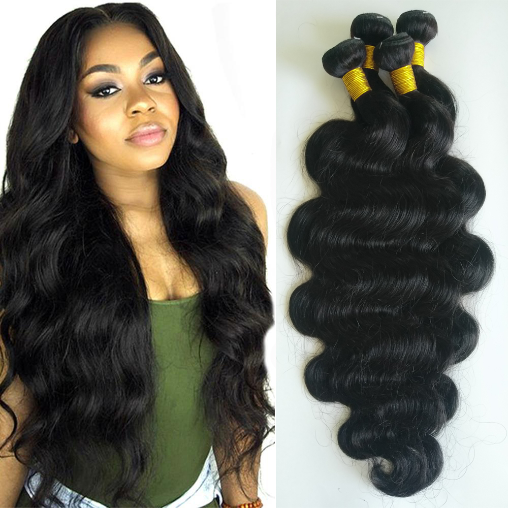 

Brazilian BodyWave Bundles Natural Color Remy Extensions Cuticle Align Human Hair
