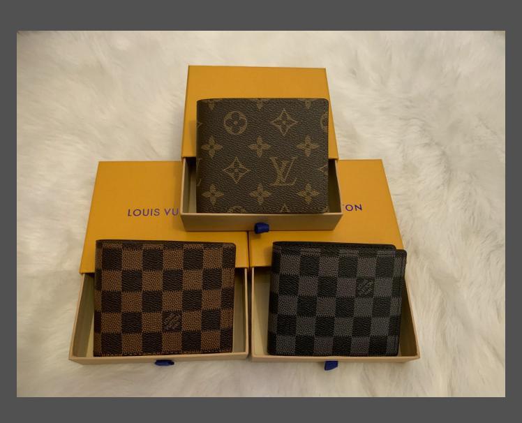 

lv LOUIS BAG VITTON Paris plaid style mens wallet fashion men purse special canvas multiple short small bifold wallets no box, Red;black