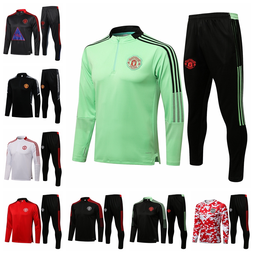 

2122 Manchester Soccer Zipper Jacket Football Tracksuits maillot foot BRUNO FERNANDES MARTIAL UTD UNITED Survetement Chandal Training Suit MA014, 16