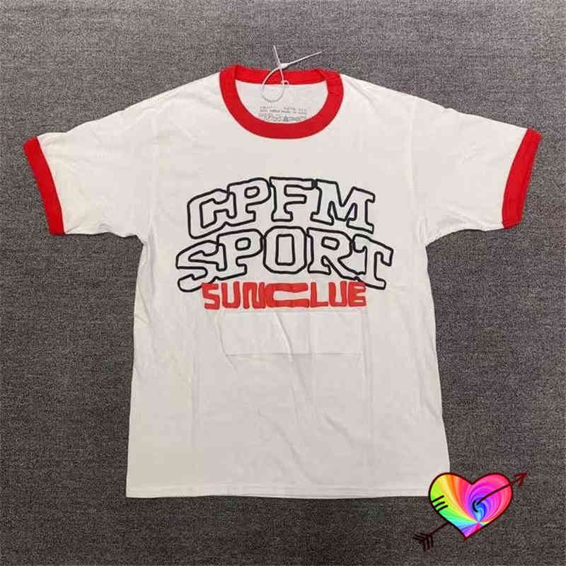 

2021 White CPFM.XYZ T-shirt Men Women High Quality Foam Print CPFM Sport Tee CACTUS PLANT FLEA MARKET Tops Hip Hop Short Sleeve G1115, Ivory