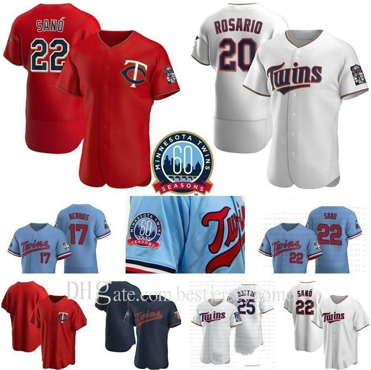 

2020 Custom 60th Kirby Puckett Josh Donaldson Puckett Berrios Astudillo Arraez Polanco Miguel Sano Byron Buxton Willians Astudillo Jersey, Colour 5