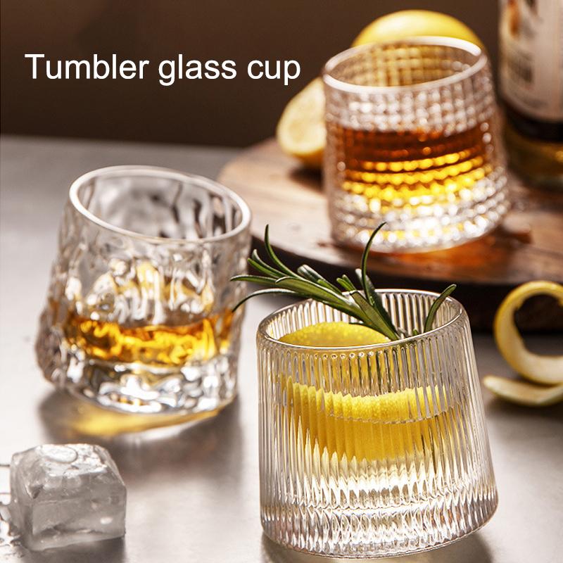 

Wine Glasses Old Fashioned Glass Spin Cup Creativity Tumbler Rum S Bar Utensils Tea Milk Juice Mug Brandy Drinkware Whiskey