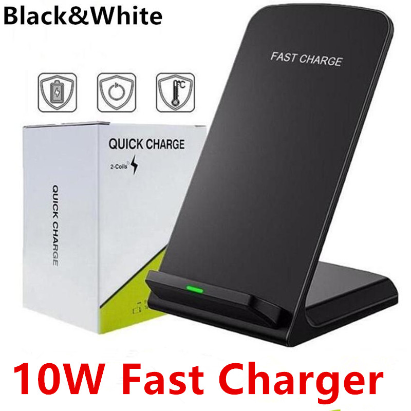 

10W Wireless Chargers QI Standard Holder Fast Charging Dock Station Phone Charger For iPhone SE2 X XS MAX XR 11 Pro 8 Samsung S20 S10 S9