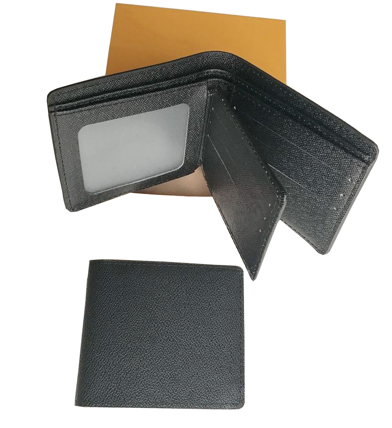 

Top Quality Paris Plaid Style Mens Fashion Men Purse Special Canvas Multiple Short Small Bifold Wallet With Box b15, Black