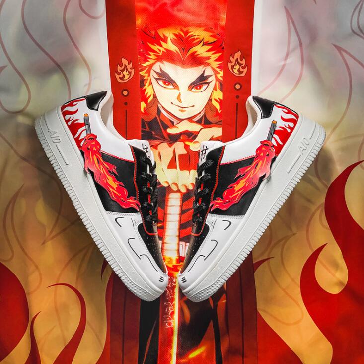 

plat Anime Demon Slayer shoes for men casual streetwear jogging walking force sneakers