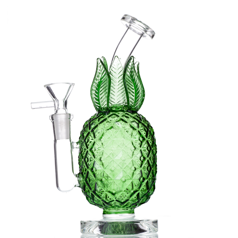 

Hookahs Glass Bong Dab Rigs Water Bongs Smoking Pipe Pineapple Design 7.8 Inch Height 14.4mm Joint with Quartz Banger Or Slide Bowl