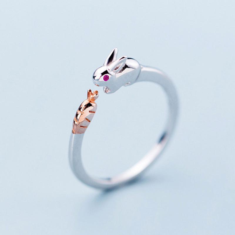 

Cluster Rings Sweet Cute Carrot Opening Ring For Women Creative Exquisite Wedding Accessories Fashion Party Jewelry Girl Gifts