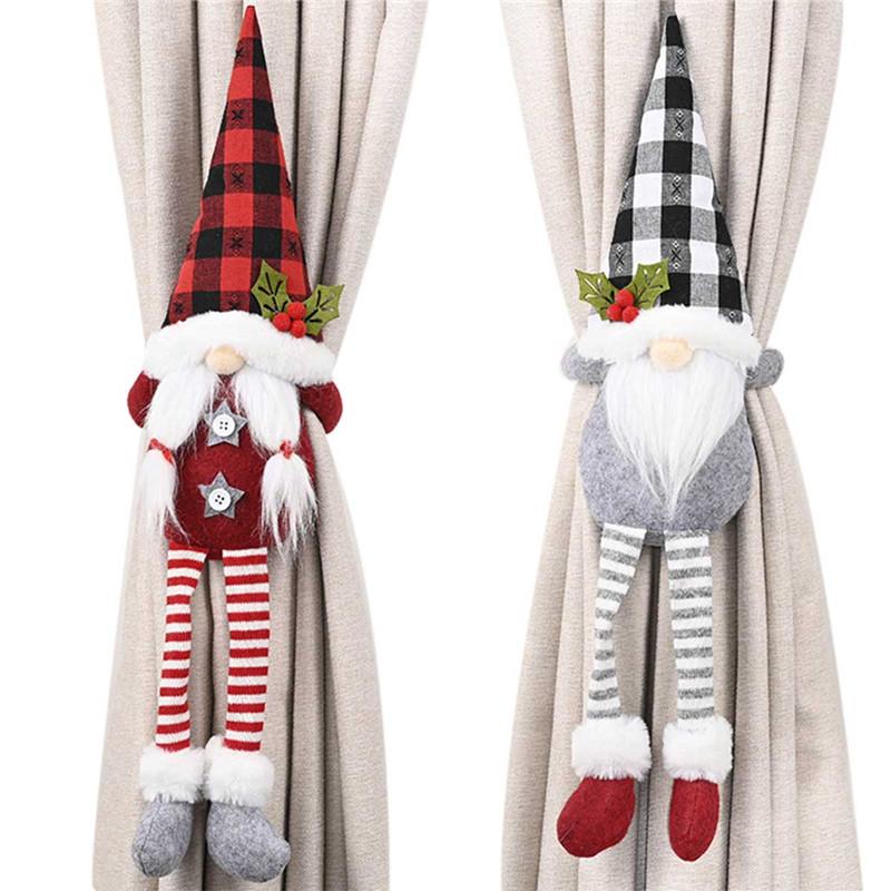 

Other Home Decor Christmas Window Decorations Cute Swedish Gnome Doll Curtain Tieback Hook For Holiday Décor