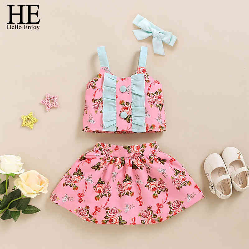

Jumpsuits Baby Girls Clothes Suit Brand NEW Summer Toddler Girl Printing Vest T-shirt Tops+Shorts Pants 2Pcs Set K7FH, T4024i