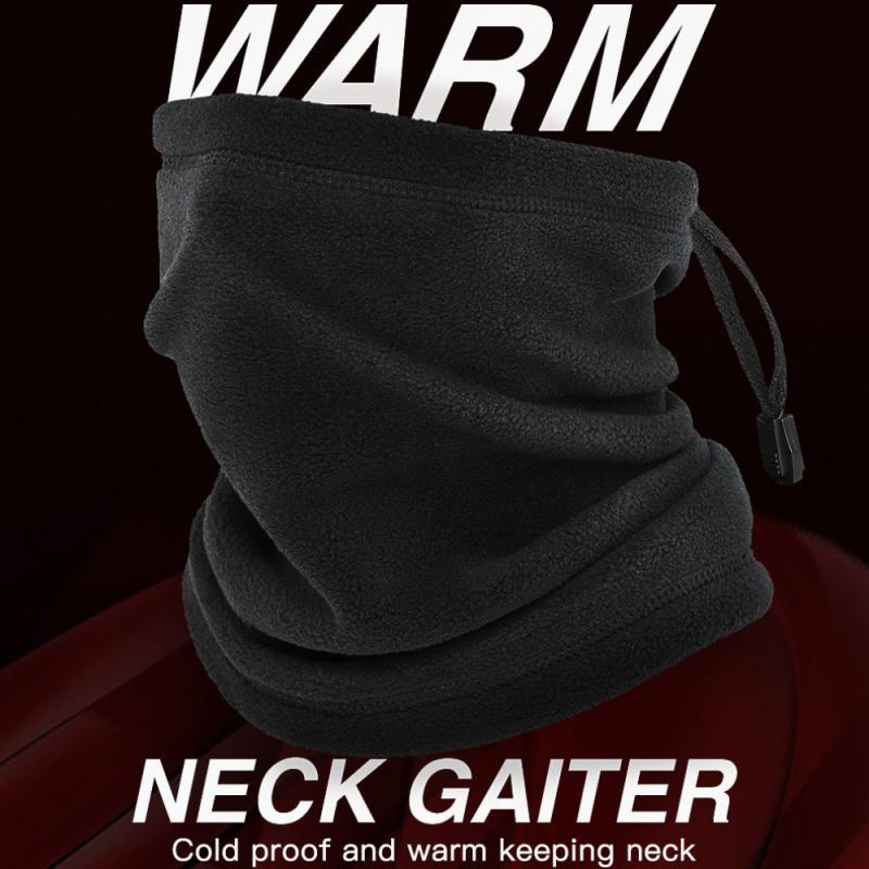 

Winter Outdoor Sports Cold Proof Mask Riding Running Skiing Multi Function Fleece Collar Cap Cycling Caps & Masks, Black