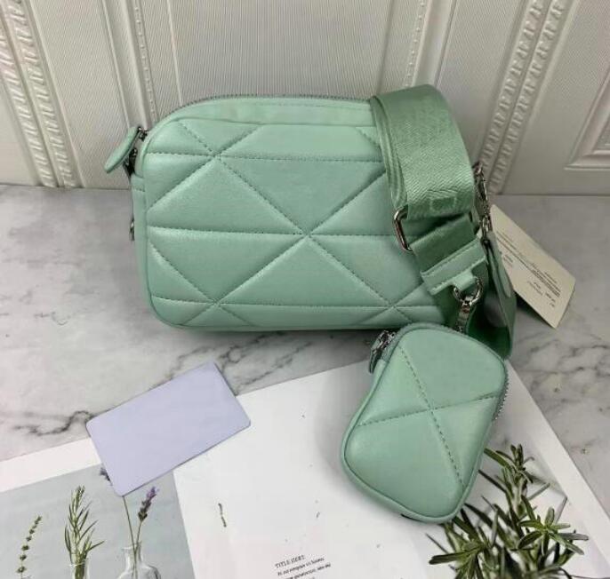 

Women 2pcs/set Composit shoulder bag Chest pack lady Canvas strap Crossbody handbags presbyopic purse wallet handbags, Green