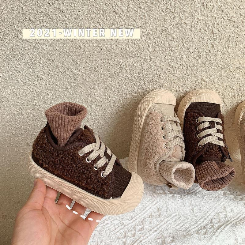 

Athletic & Outdoor Winter Baby Warm Cotton Shoes Color Girls Cute Furry Soft Sole Anti-kick Casual, Black