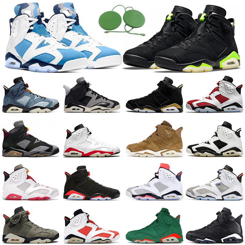 

6 6s men basketball shoes sports trainers sneakers Electric Green Black Infrared Carmine UNC Flint Gatorade Bordeaux Hare Alterante British Khaki fashion outdoor, #22 tech chrome