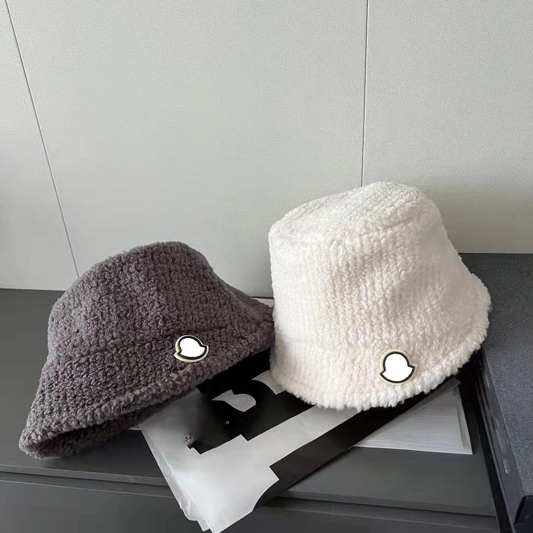

Luxury Designers winter hat new lamb wool fisherman hat warm bucket hats fashion style men and women suitable for lovers high quality 3 colors optional very beautiful, Box