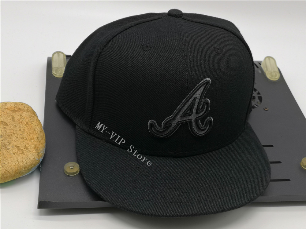 

2021 Atlantalciy Fitted Baseball Caps Sports Flat Full Closed Hats Outdoor Fashion Hip Hop Snapback Chapeau Bones Gorra Size 8 Bone, Blue;gray