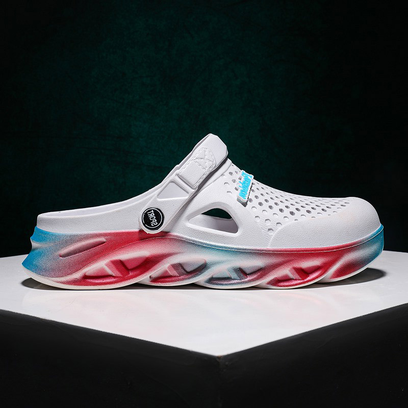 

Men Women Trainer Sports Size Cross-border Summer Slippers Thick-soled Beach Shoes Couple Hole Shoe Outdoor Baotou Sandals Code:25LL-7790, 52655