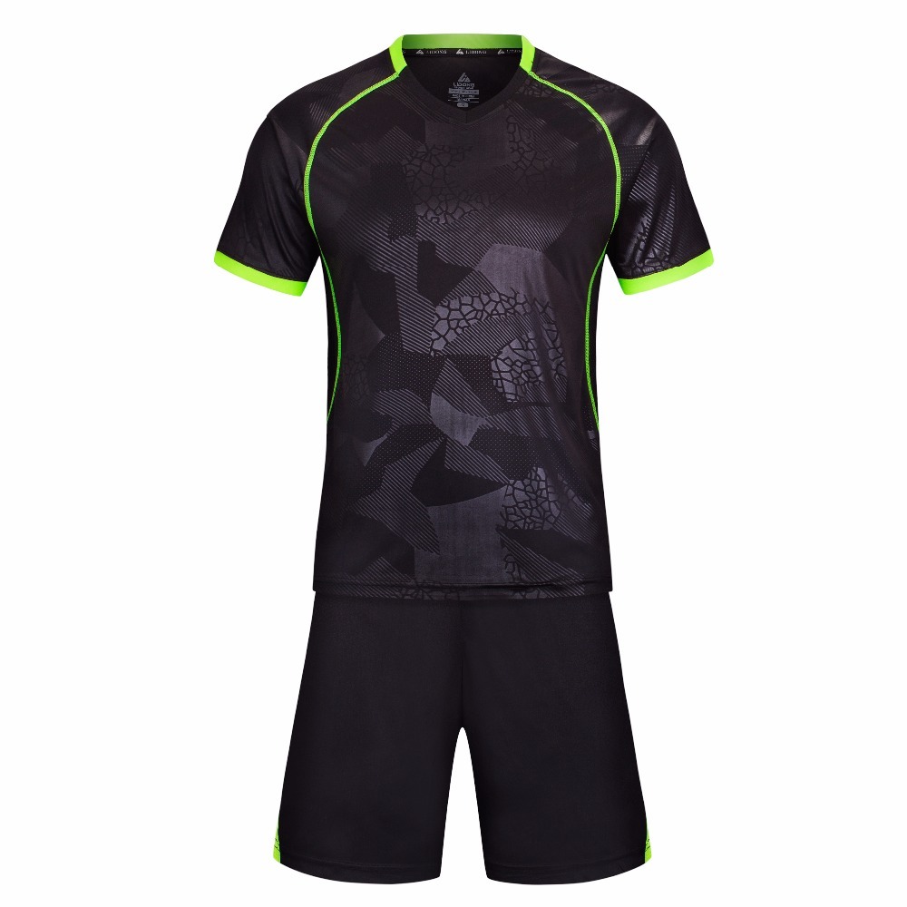 

2020 LIDONG New men kids football suit paintless soccer jersey set uniforms diy number name can be customized 210421, Gray