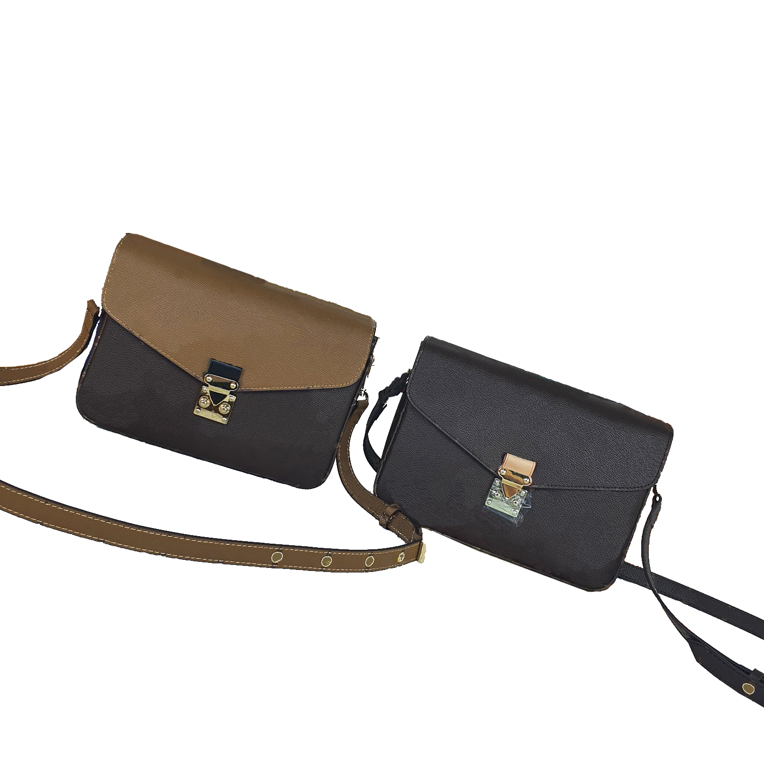 

Original Women handbags purses high quality bag genuine leather pochette Metis shoulder bags crossbody free ship, Brown