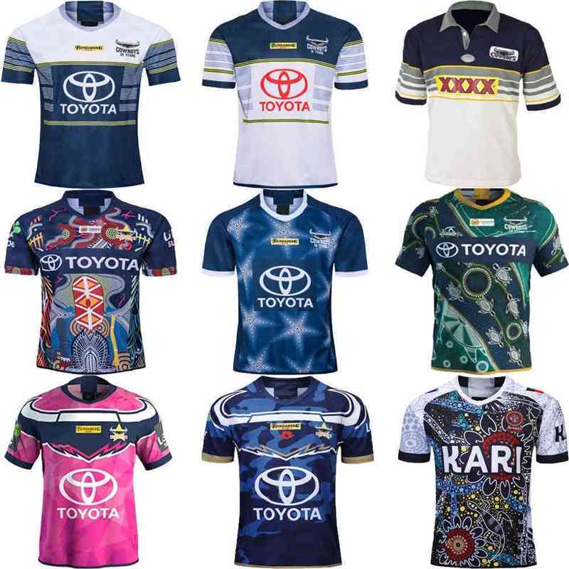 

Retro North Queensland Cowboys Rugby Home Away Souvenir Edition Men's Sport Shirt