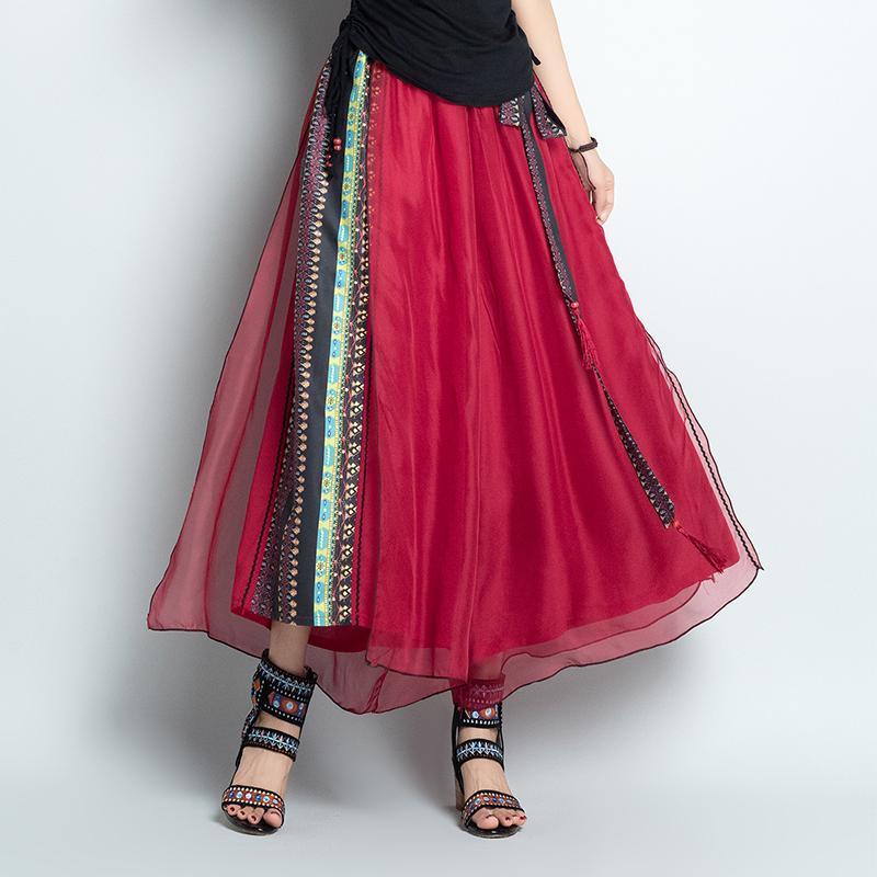 

Women's Pants & Capris Summer Women Chiffon Loose Wide Leg Ropa Chinese Style Casual Trousers Harajuku Vintage Pantalones De Mujer Clothing, Black