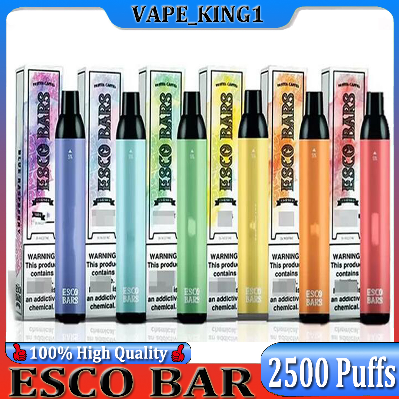 

ESCO BARS Disposable E Cigarettes Device Kit 2500 Puffs 1000mAh Battery 8ml Prefilled Mesh Coil Cartridge Pod Vape Pen Fast Ship