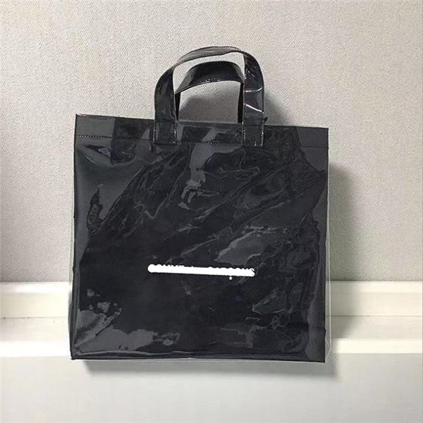 

Designer- Paper PVC Shopping Bag Unisex Letter Casual Tote Fashion Solid Handbags Designer Clear Beach Waterproof Women Bags, Black;red
