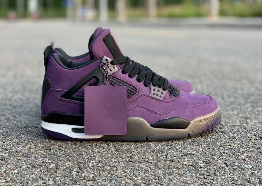 

Shoes Good Quality 4 Purple Black Man Basketball Designer IV Cactus Jack Sport Sneakers